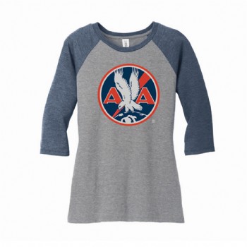 District Ladies Perfect Tri 3/4 Sleeve Raglan