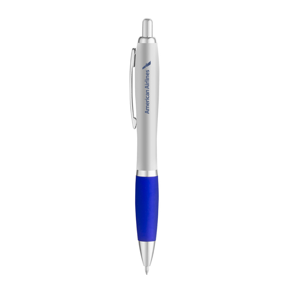 Curvaceous Silver Matte Ballpoint